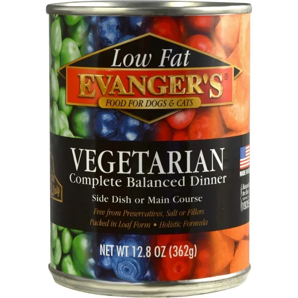12/12.5oz Evanger's Super Premium Vegetarian Dinner For Dogs & Cats - Food